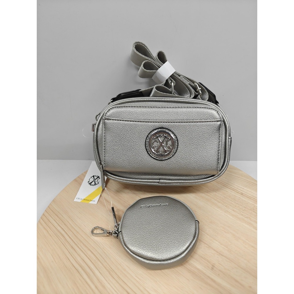 CXL by Christian Lacroix Crossbody Bag Womens Pewter Eve‎ Camera Mini Coin Pouch